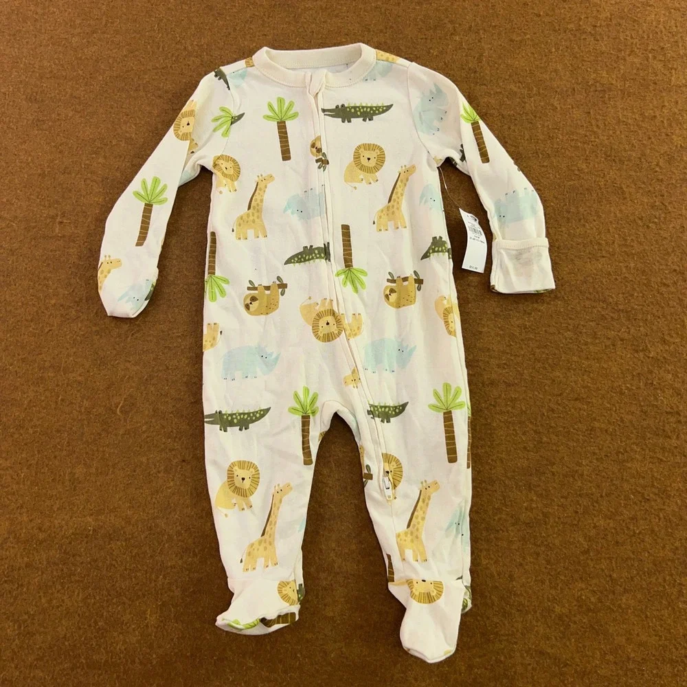 Old Navy Baby 6-12M Multi Animal Hedgehog Cotton Pajama Lot NWT